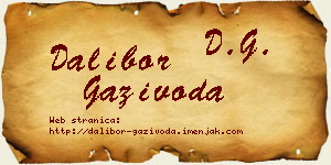 Dalibor Gazivoda vizit kartica
